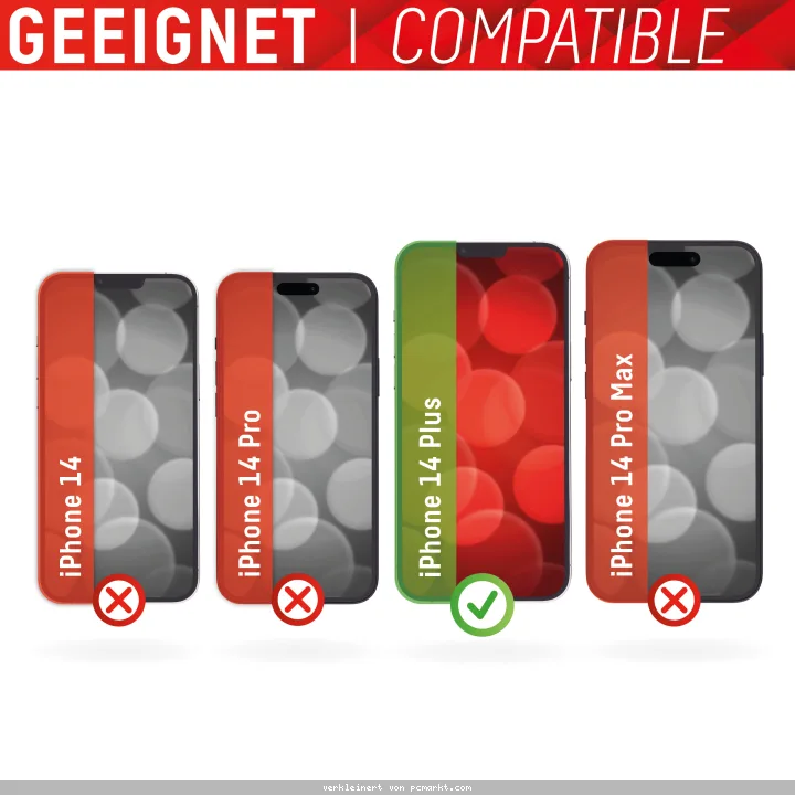 DISPLEX Panzerglas (10H) + Schutzhülle für Apple iPhone 14 Plus Schutzhülle, Eco-Montagerahmen, kratzer-resistente Glasschutzfolie