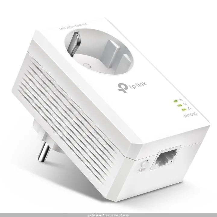 TP-Link AV1000 Gigabit Powerline Extender mit Steckdosen bis zu 1.000 Mbit/s, Homeplug AV2 Standard, Plug & Play