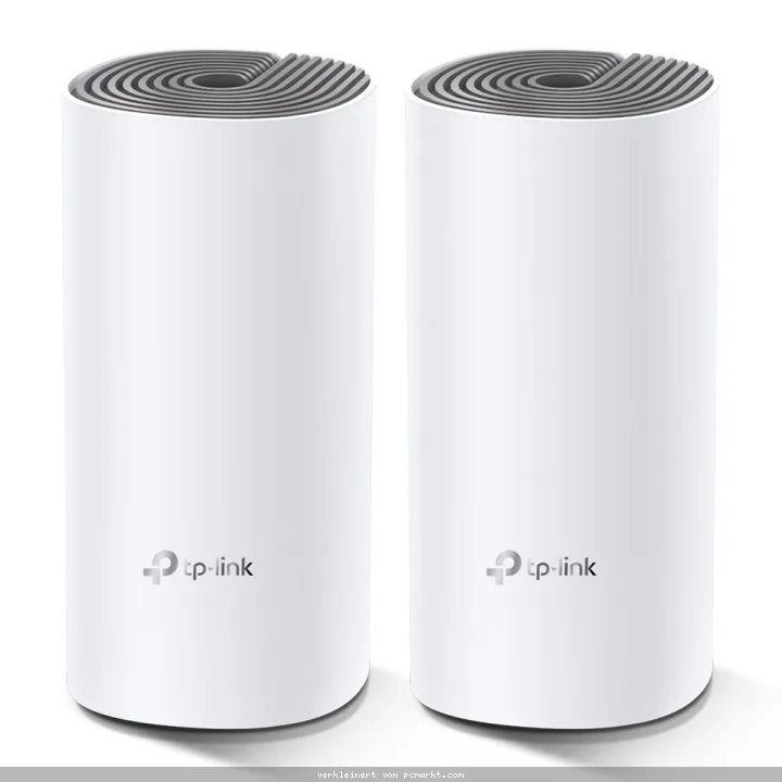 TP-Link Deco E4 WLAN Mesh System, 2er Set AC1200 Dual-Band, 2x LAN/WAN (pro Einheit)