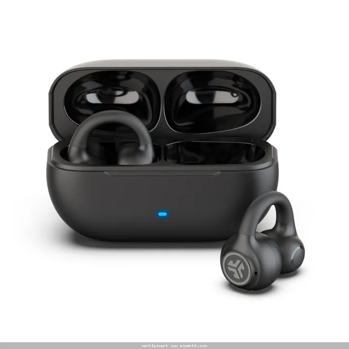 Jlab Flex Open Air Clip TWS Headphones Black Mehr als 21 Stunden Bluetooth 5-Wiedergabezeit, Verbindung zu mehreren Geräten, Schutzart IPX4