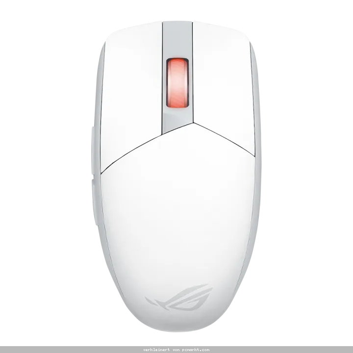 ASUS ROG Impact III White Wireless kabellose Gaming Maus mit nur 57g Gewicht, ROG Micro-Switches und Batterielaufzeit von bis zu 450 Stunden