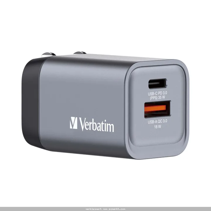 VERBATIM GNC-35 GaN Netzladegerät 2 Port 35W USB A/C
