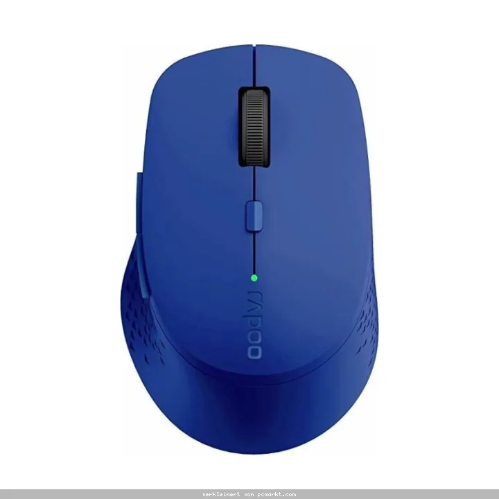 Rapoo Kabellose lautlose Multi-Mode-Maus "M300", Blau Einstellbarer Sensor mit 1.600 DPI