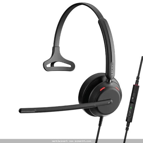 Epos IMPACT 730T, Mono-Headset, Kabelgebunden MS Teams zertifiziert, 3 digitale Mikrofone, Super-Wideband-Technologie