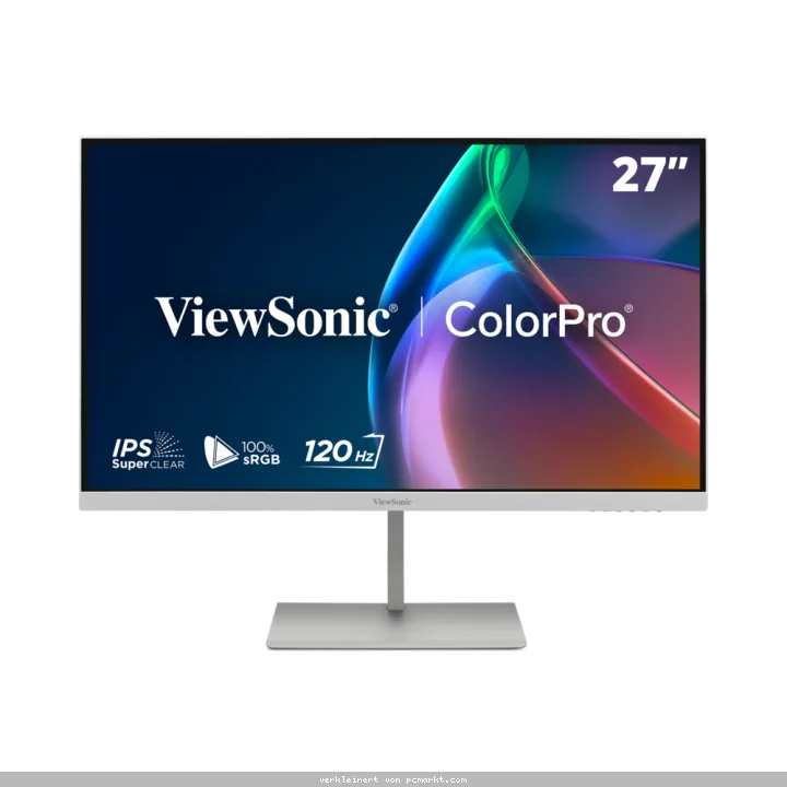 ViewSonic VP2766-2K-W Grafik Monitor, weiß 68,58cm (27 Zoll) QHD, 16:9, 5ms, IPS, 350 cd/m², 120Hz, HDR10, USB-C, 2x 3W Lautsprecher, höhenverstellbar