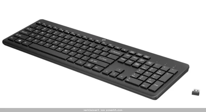 HP 230 Wireless Tastatur (Schwarz), DE