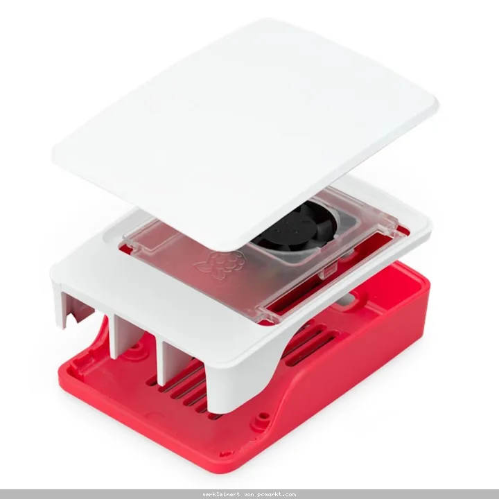 Original Raspberry Pi 5 Plastik Gehäuse - weiß/rot