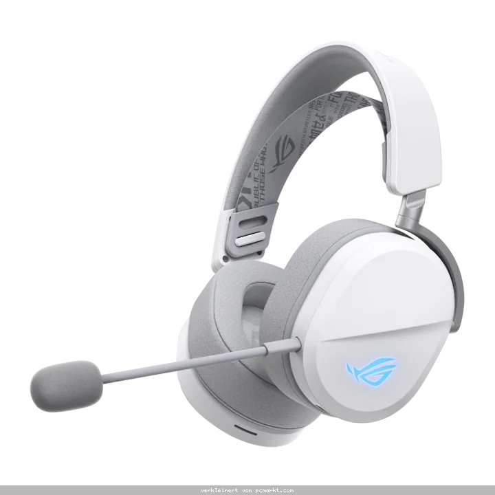 ASUS ROG Pelta Gaming Headset mit Bluetooth, 2,4 GHz, 50-mm-ROG-Titanmembran-Treibern, 10-mm-Superbreitband-Boom-Mikrofon, weiß