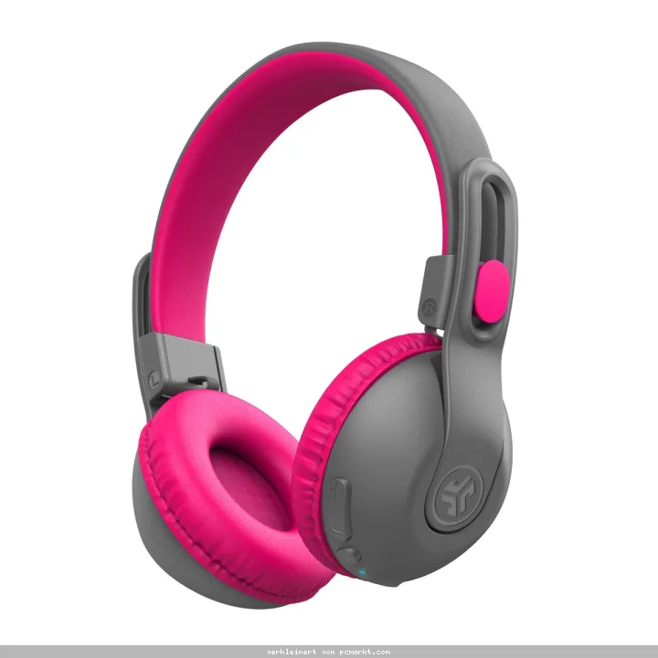Jlab JBuddies Studio 2 Wireless HP Gray/Pink Für Kinder im Grundschulalter bis hin zu Teenagern, 65 Stunden kabellose Wiedergabezeit