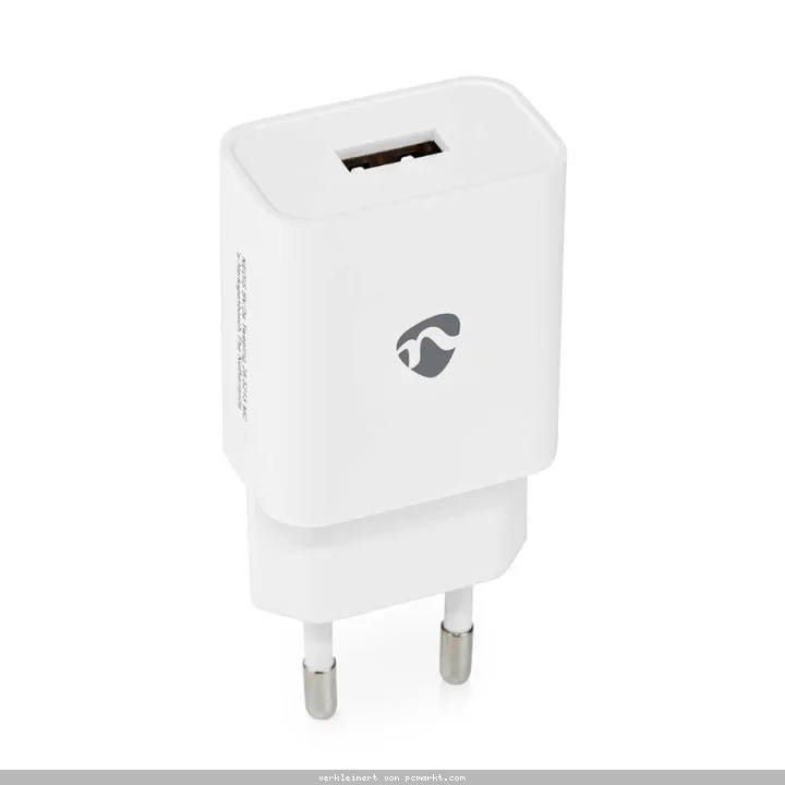 Nedis Netzladegerät 12 W 1x 2.4 A A - Anzahl der Ausgänge: 1x USB-A, Kein Kabel im Lieferumfang enthalten, Single Voltage Output, weiß