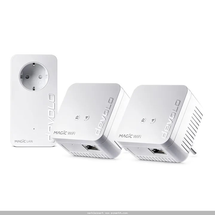 devolo Magic 1 WiFi mini Powerline Multiroom Kit Powerline bis zu 1.200 Mbit/s, WiFi 4 bis zu 300 Mbit/s, 1x LAN (pro Einheit)