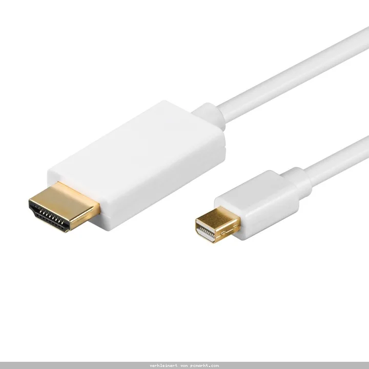 Goobay 2m Mini-DisplayPort/HDMI™-Adapterkabel [MAC oder PC, audiofähig, vergoldete Kontakte, mit Verriegelung]