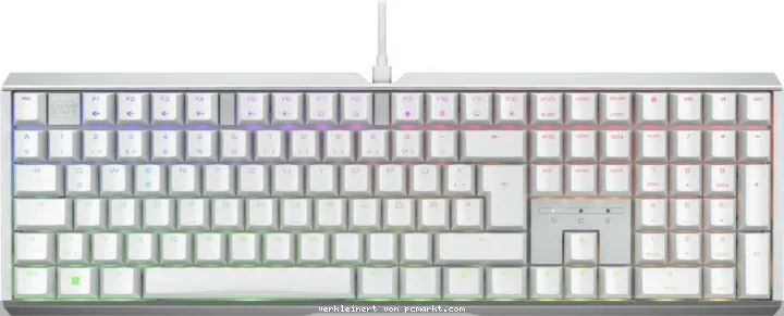 Cherry Xtrfy MX 3.1 Gaming-Tastatur, USB-Anschluss Cherry MX2A RED-Tastenschalter, DE-Layout, Aluminiumgehäuse