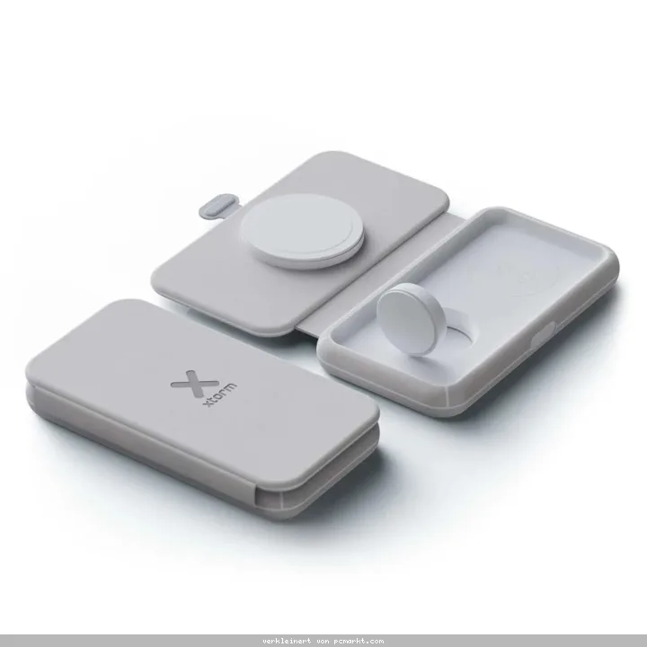 Xtorm Faltbares kabelloses Reise Ladegeräte 3 in 1, USB-C, für Apple Watch, Air Pods und Smartphone