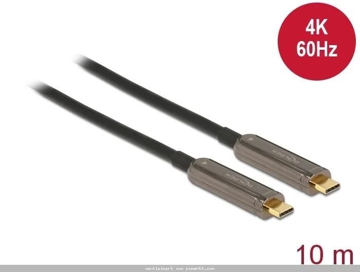Delock Aktives Optisches USB-C Video Kabel 4K 60Hz, 10 m