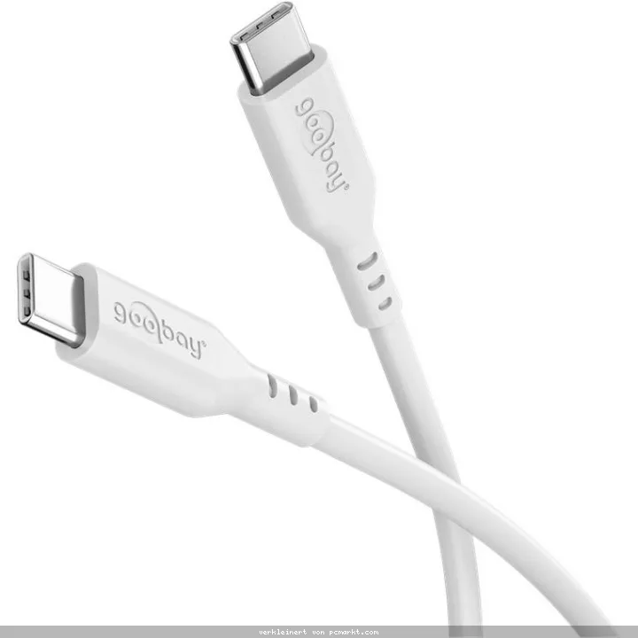 Goobay USB-C™-Silikonkabel, 1,5 m, weiß