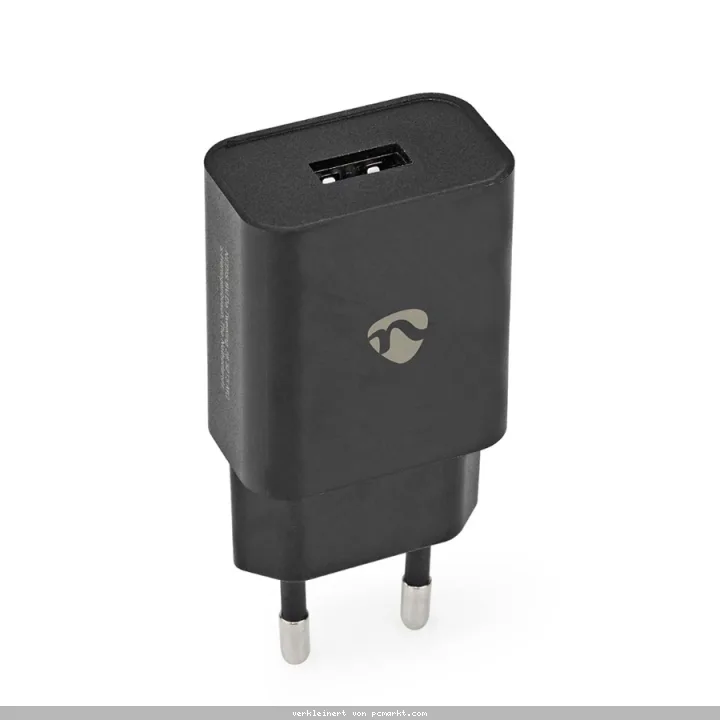 Nedis Netzladegerät 12 W 1x 2.4 A A - Anzahl der Ausgänge: 1x USB-A, Kein Kabel im Lieferumfang enthalten, Single Voltage Output, schwarz