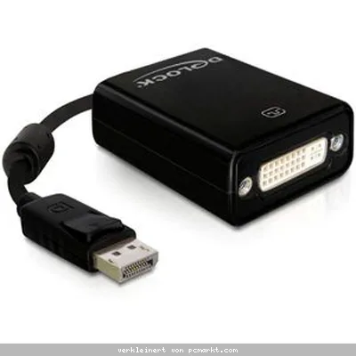 Delock Adapter Displayport Stecker > DVI Buchse schwarz