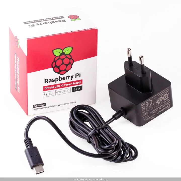 Offizielles Netzteil für Raspberry PI 4 15W USB-C - schwarz