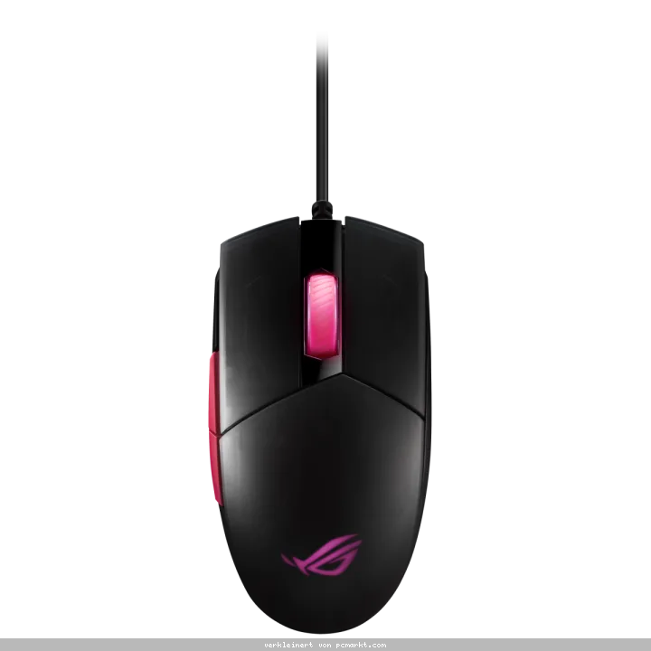 ASUS ROG Strix Impact II Electro Punk Gaming Maus - kabelgebundene Gaming Maus mit 6200dpi und Omron D2FC-F-K Switches
