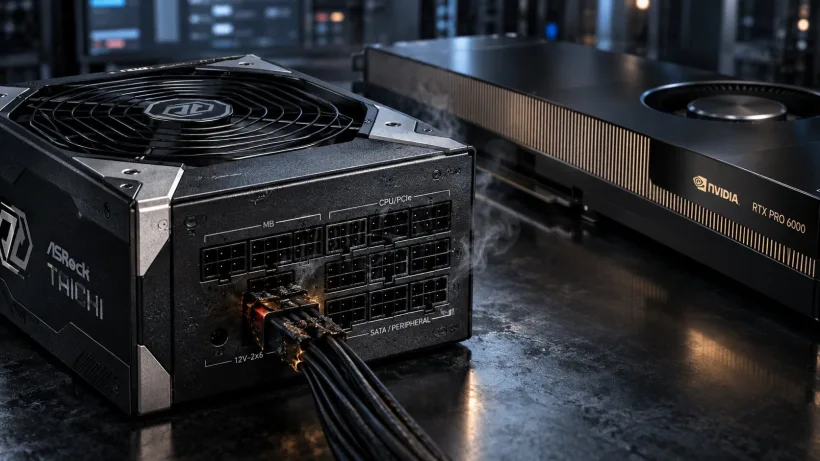 RTX PRO 6000: 16-Pin-Stecker schmilzt trotz Temperatursensor – Schutzschaltung verhindert Schaden nicht
