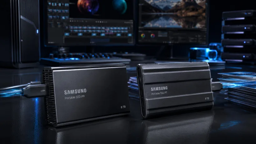 Samsung Portable SSD P9 und P7: USB4 bringt bis zu 4.000 MB/s und 8 TB